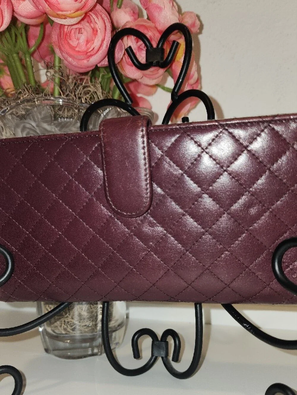 Quilted Burgundy Women's Wallet - Etienne Aigner